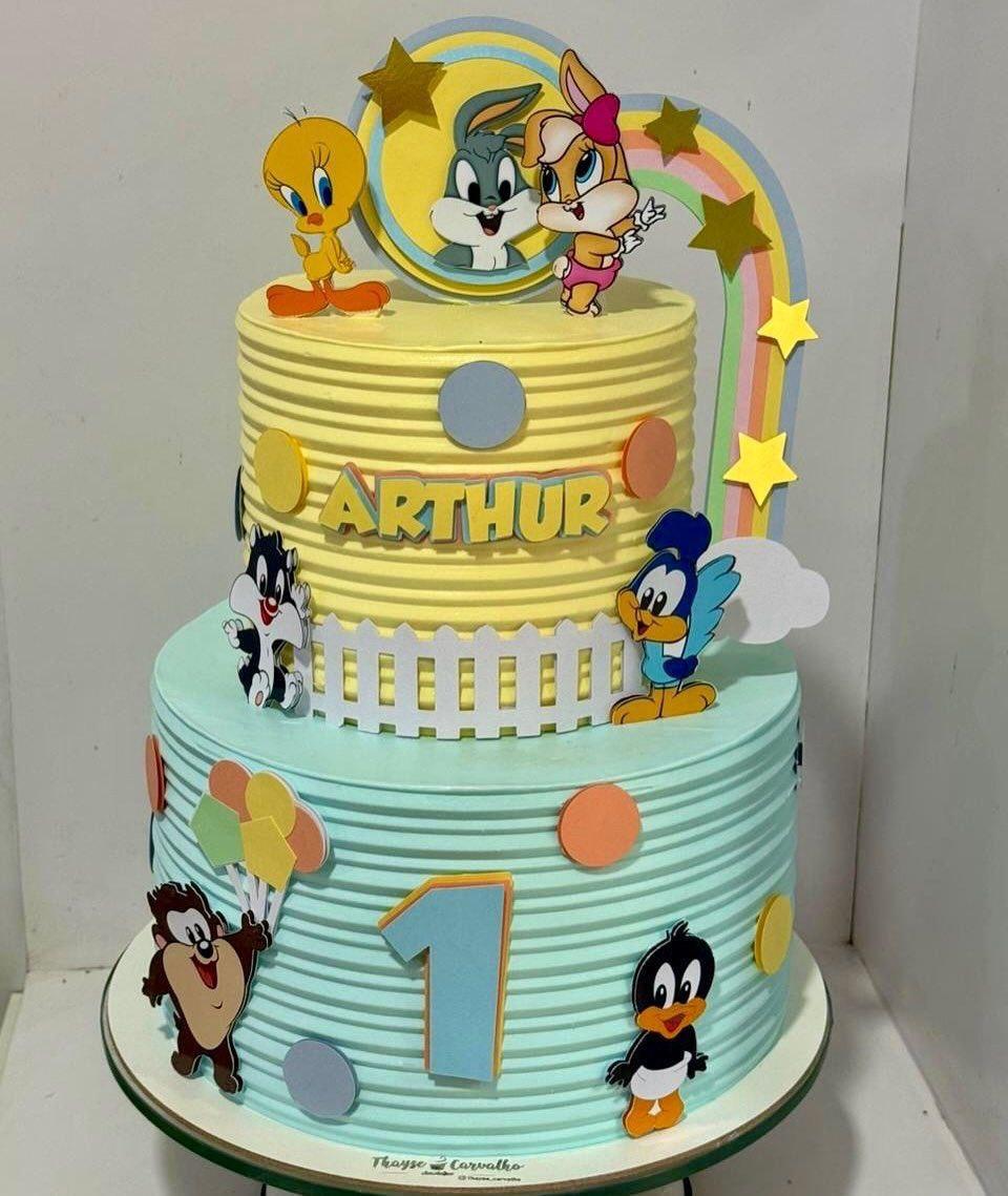 Arquivo de corte topo de bolo Looney Tunnes Baby