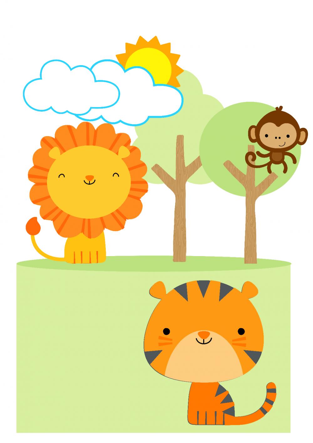 Arquivo de corte topo de bolo SAFARI