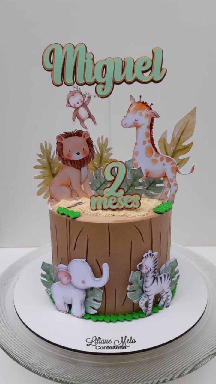 Arquivo de corte topo de bolo SAFARI