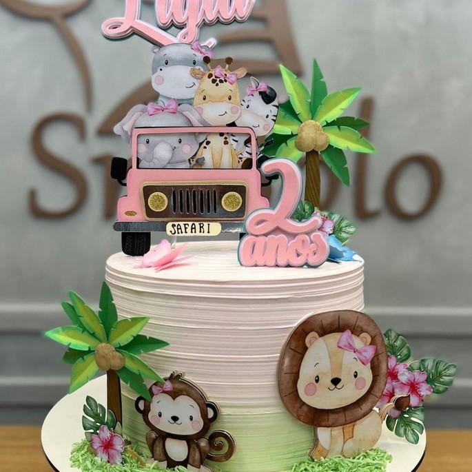 Arquivo de corte topo de bolo SAFARI