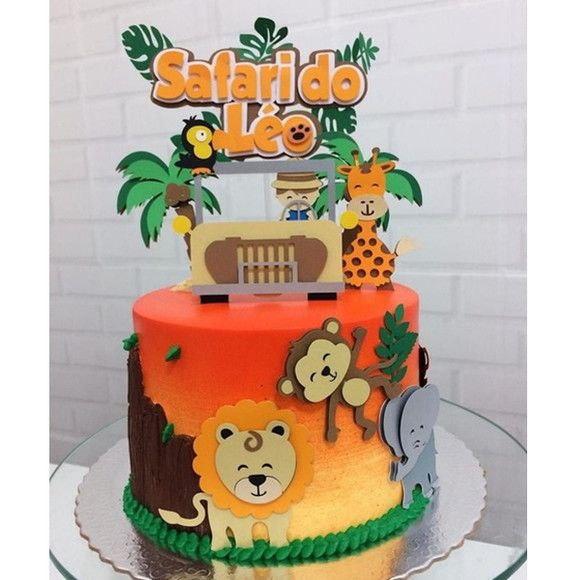 Arquivo de corte topo de bolo SAFARI