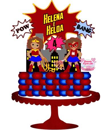 Arquivo de corte topo de bolo super hero