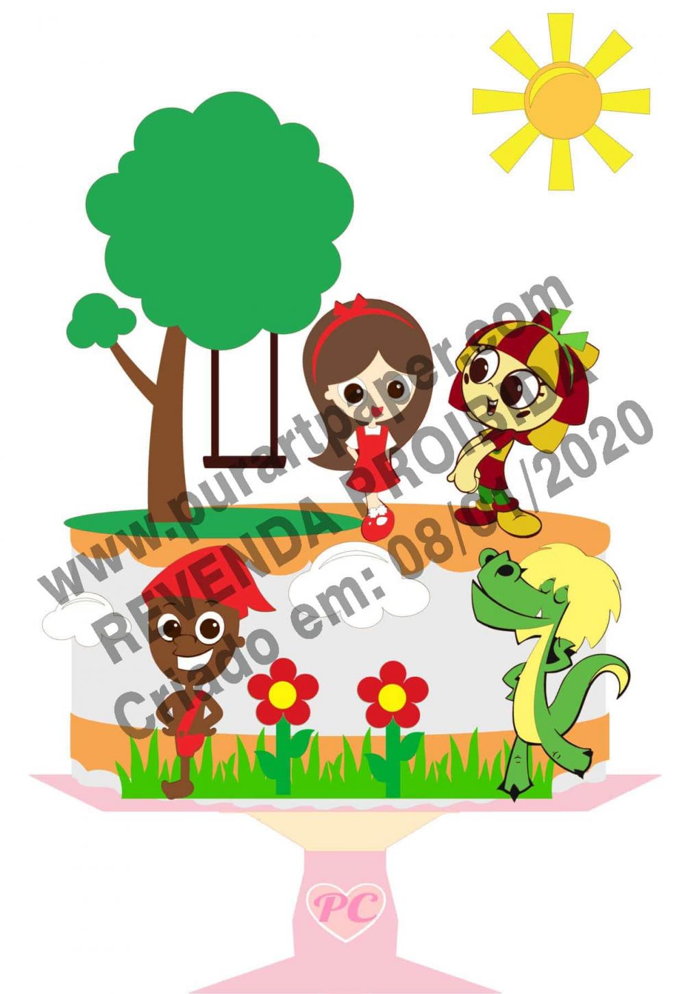 Arquivo de corte topo de bolo Sitio do pica pau amarelo