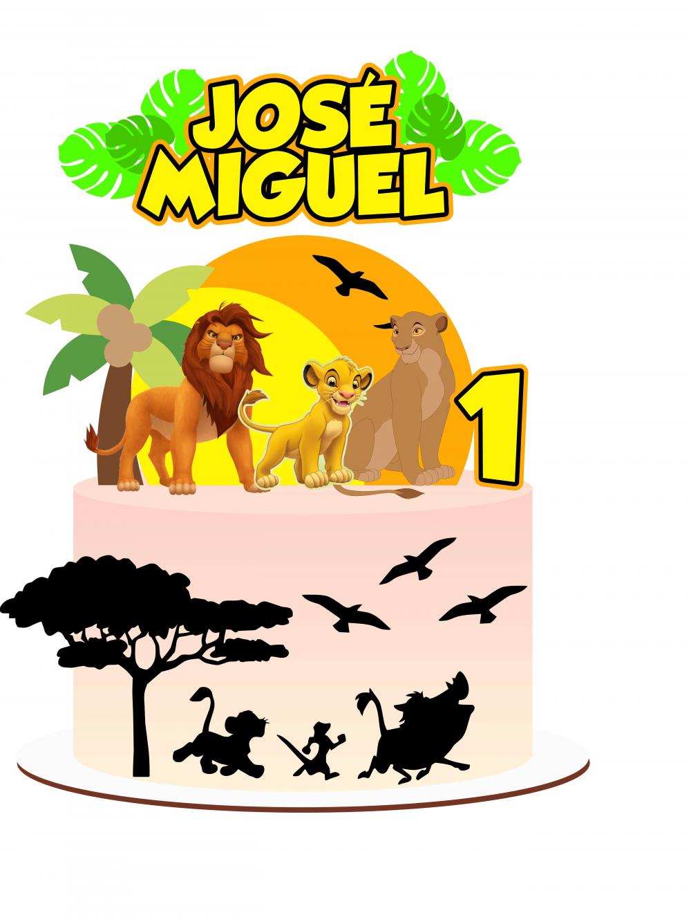 Arquivo de corte topo de bolo Rei leão