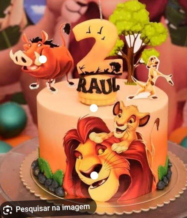 Arquivo de corte topo de bolo Rei leão