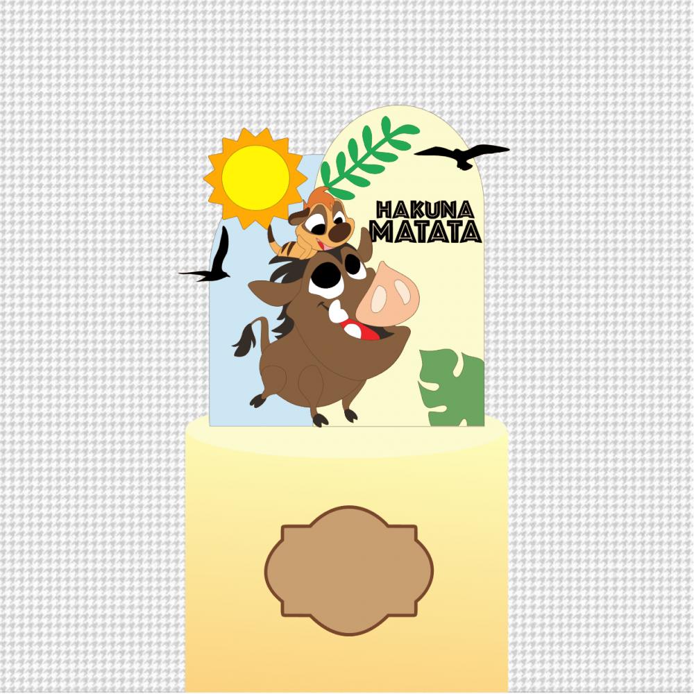 Arquivo de corte topo de bolo Rei leão