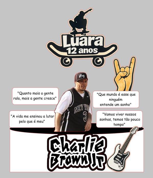 Arquivo de corte topo de bolo Charlie Brown Jr