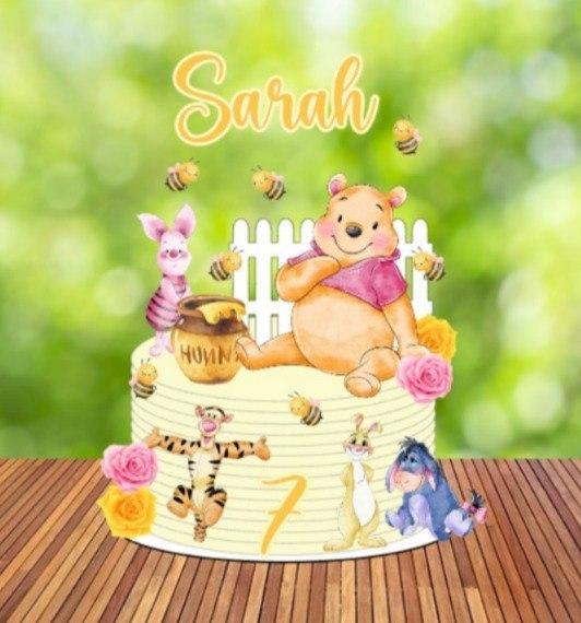 Arquivo de corte topo ursinho pooh aquarelado