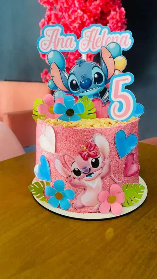 Arquivo de corte topo de bolo STITCH E LILO