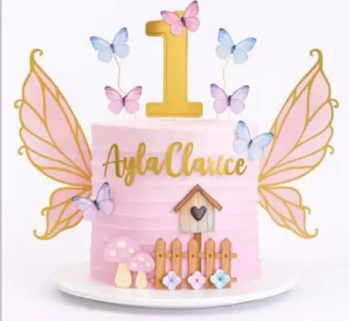 Arquivo de corte topo de bolo JARDIM ASAS BORBOLETAS