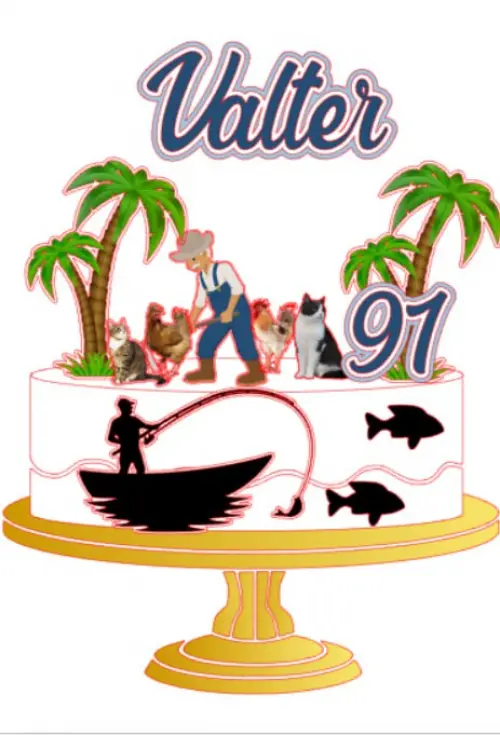 Arquivo de corte topo de bolo PESCARIA