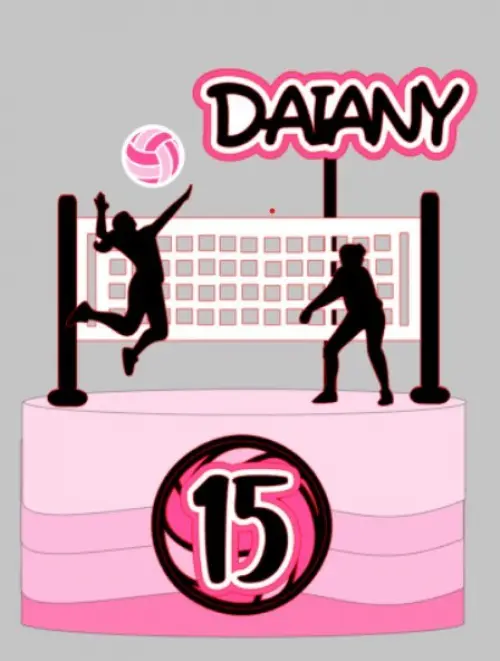 Arquivo de corte topo de bolo VÔLEI