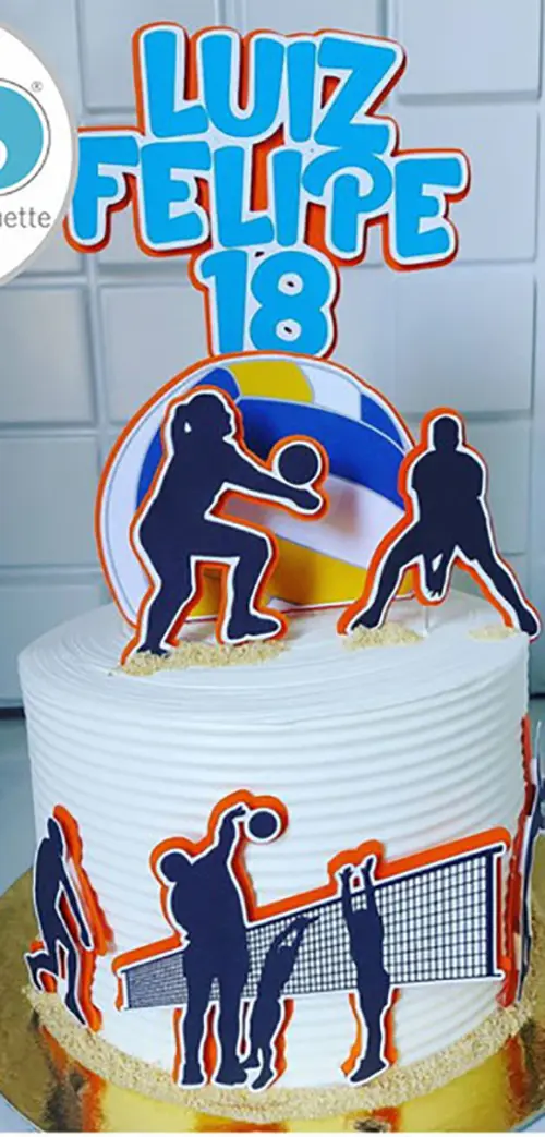 Arquivo de corte topo de bolo Volei