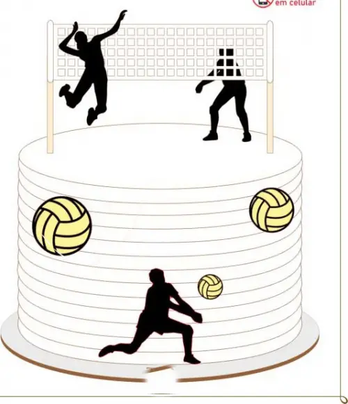Arquivo de corte topo de bolo Volei