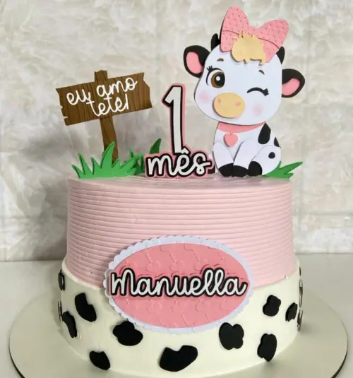 Arquivo de corte topo de bolo Vaquinha