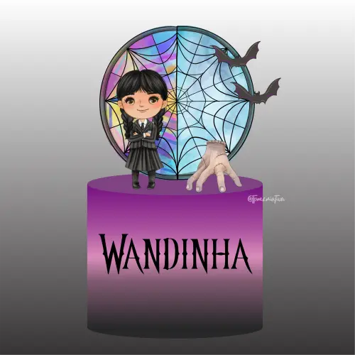 Arquivo de corte topo de bolo Wandinha