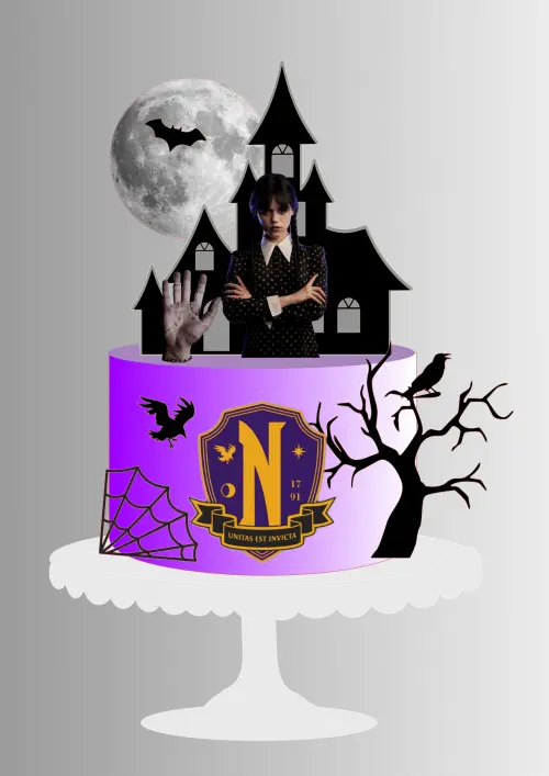 Arquivo de corte topo de bolo Wandinha