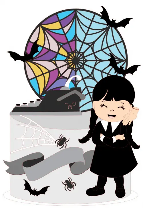 Arquivo de corte topo de bolo Wandinha