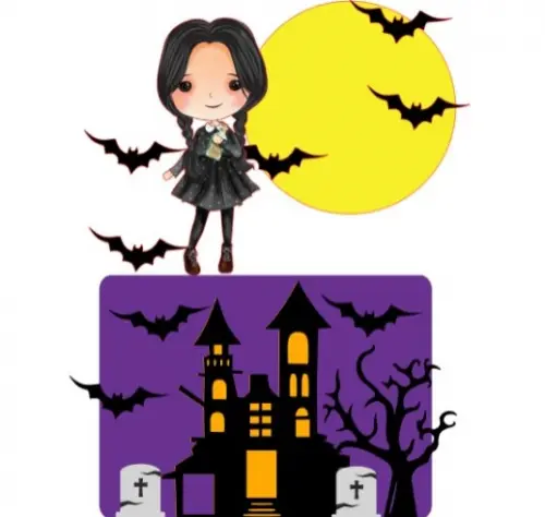 Arquivo de corte topo de bolo Wandinha