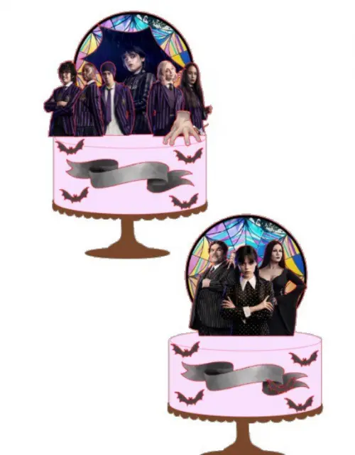 Arquivo de corte topo de bolo Wandinha