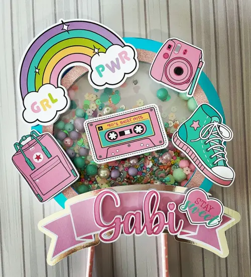 Arquivo de corte Topo de bolo Vsco Girl