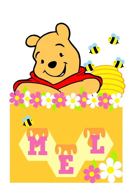 Arquivo de corte topo de bolo Ursinho Pooh