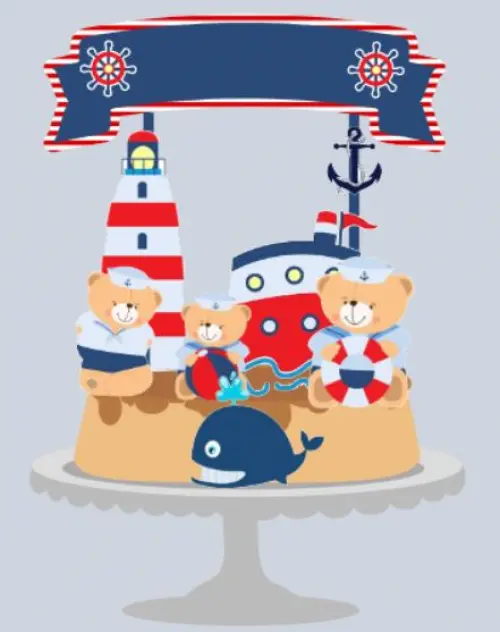 Arquivo de corte topo de bolo Ursinho