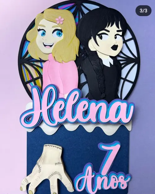 Arquivo de corte topo de bolo Wandinha