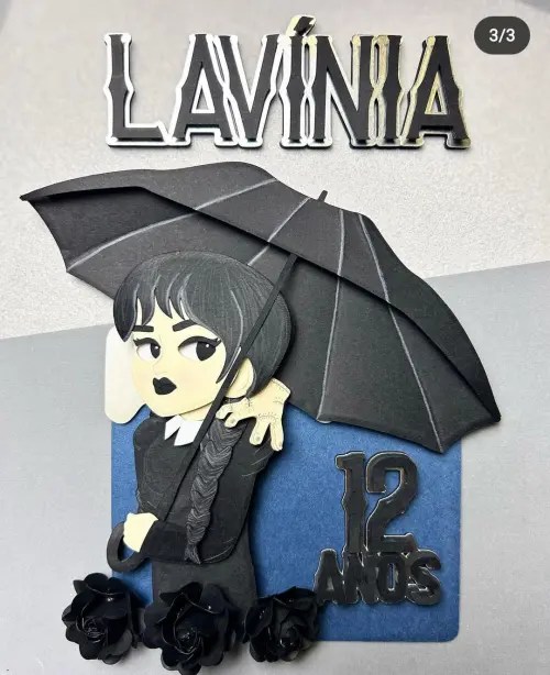 Arquivo de corte topo de bolo Wandinha