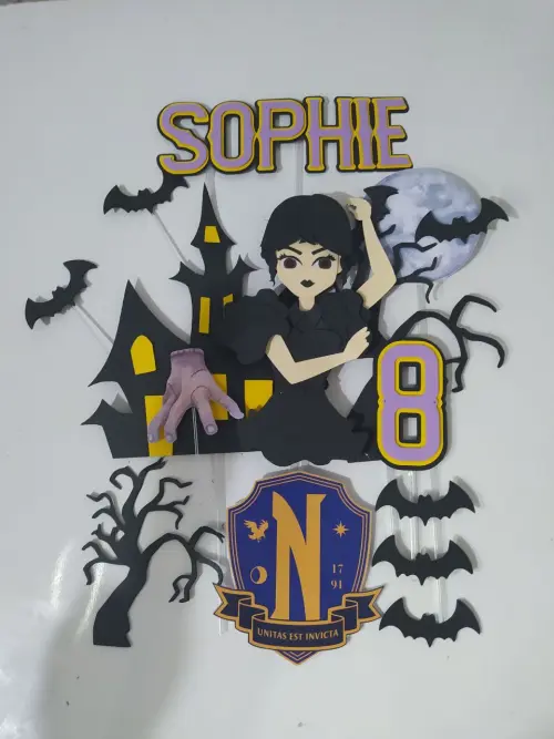 Arquivo de corte topo de bolo Wandinha