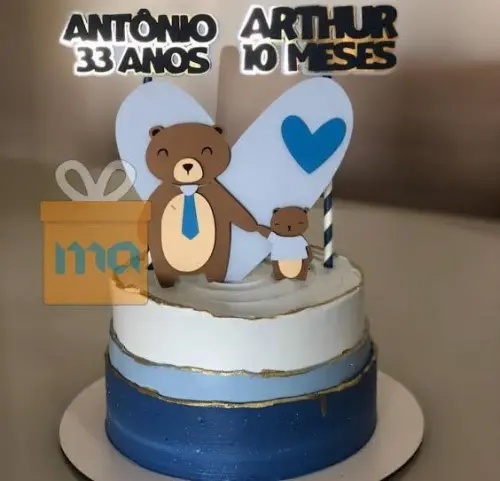 Arquivo de corte topo de bolo Ursinho