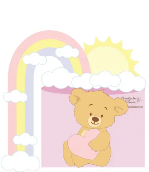 Arquivo de corte topo de bolo Ursinha