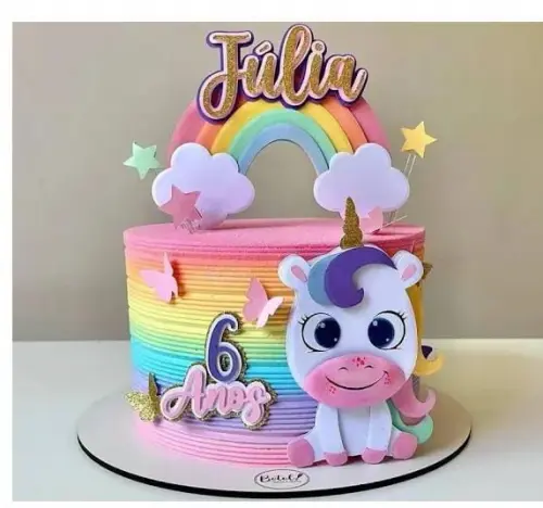 Arquivo de corte topo de bolo Unicórnio