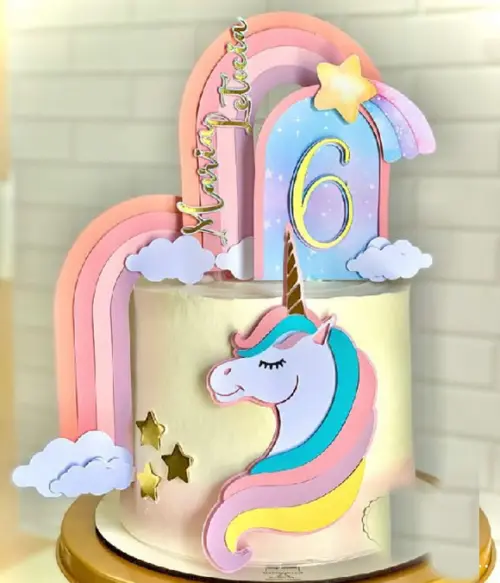 Arquivo de corte topo de bolo Unicórnio