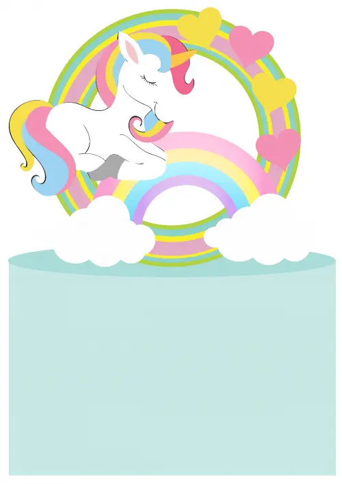 Arquivo de corte topo de bolo Unicórnio