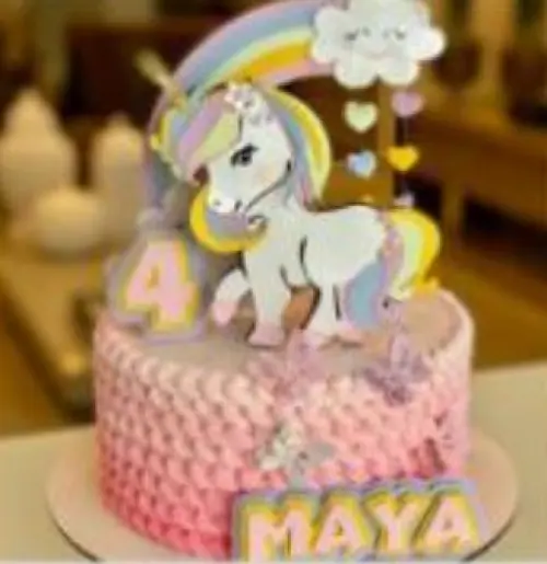 Arquivo de corte topo de bolo Unicórnio