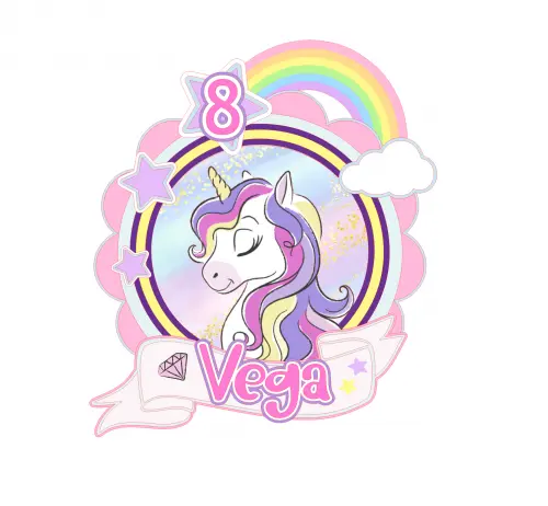 Arquivo de corte topo de bolo Unicórnio