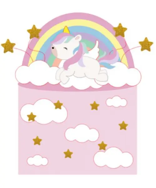 Arquivo de corte topo de bolo Unicórnio