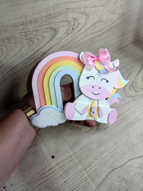 Arquivo de corte topo de bolo Unicórnio