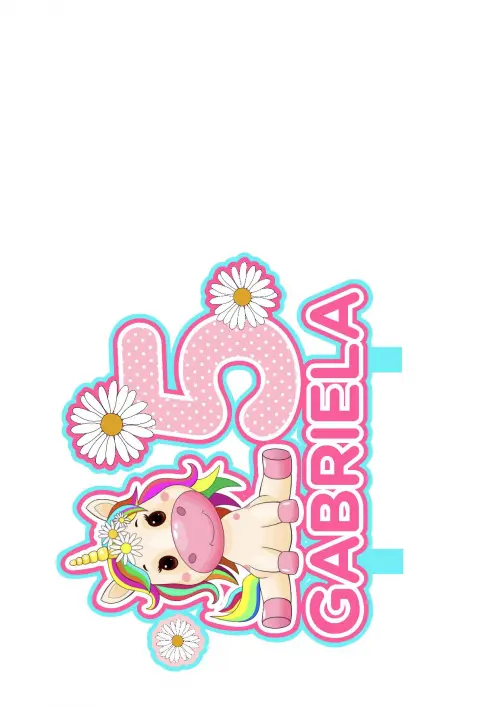 Arquivo de corte topo de bolo Unicórnio