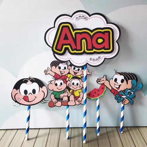 Arquivo de corte topo de bolo Turma da Monica