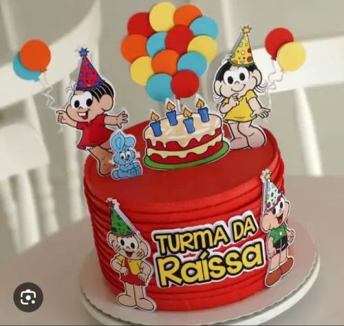 Arquivo de corte topo de bolo Turma da Monica