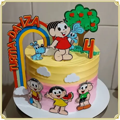 Arquivo de corte topo de bolo Turma da Monica