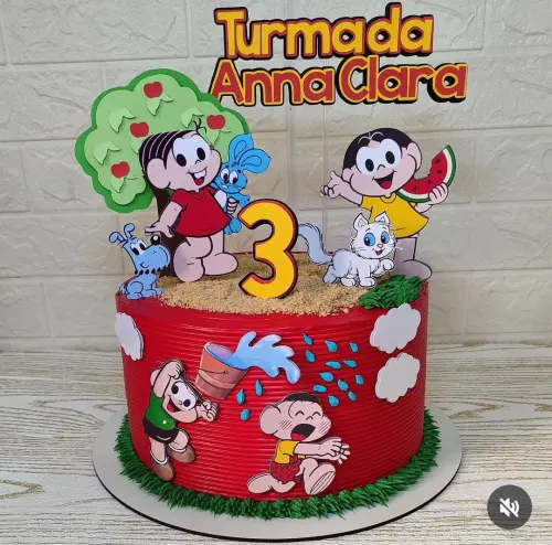 Arquivo de corte topo de bolo Turma da Monica