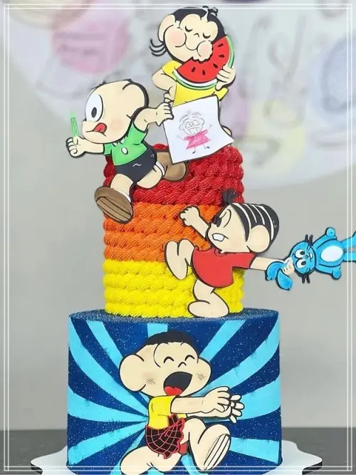 Arquivo de corte topo de bolo Turma da Monica