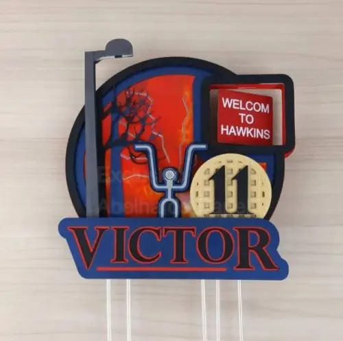 Arquivo de corte topo de bolo Stranger Things