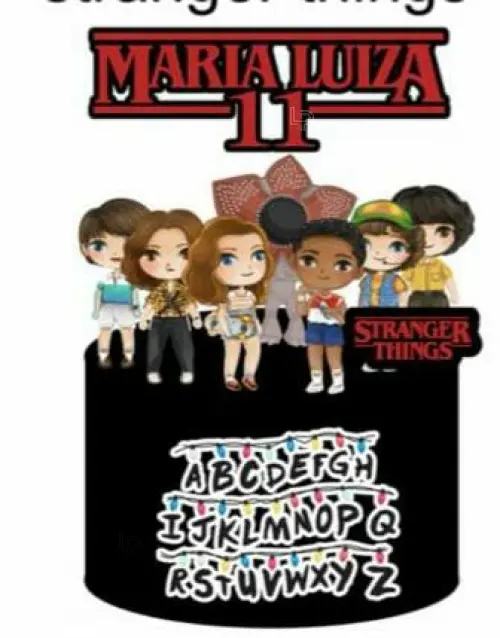 Arquivo de corte topo de bolo Stranger Things