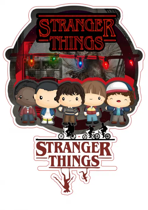 Arquivo de corte topo de bolo Stranger Things