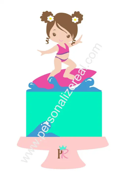 Arquivo de corte topo de bolo Surf