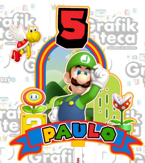 Arquivo de corte topo de bolo Super Mario